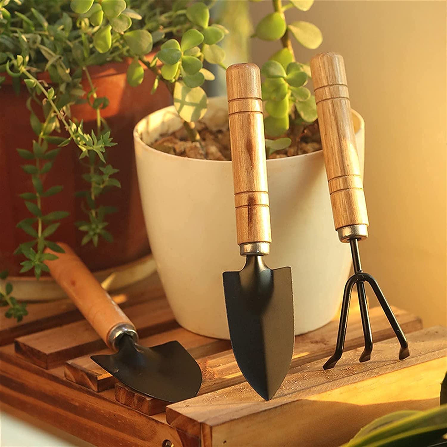 Garden Tool Kit Durable Hand Tools Set with Wooden Handle (3 Pc) Garden Tool Kit Durable Hand Tools Set with Wooden Handle (3 Pc)